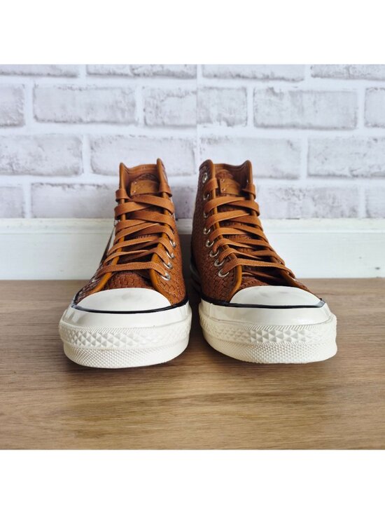 ⭐Converse Chuck 70 Hi Woven Leather Size 7 Men\'s shoes Sneakers Brown A19734C main image 8
